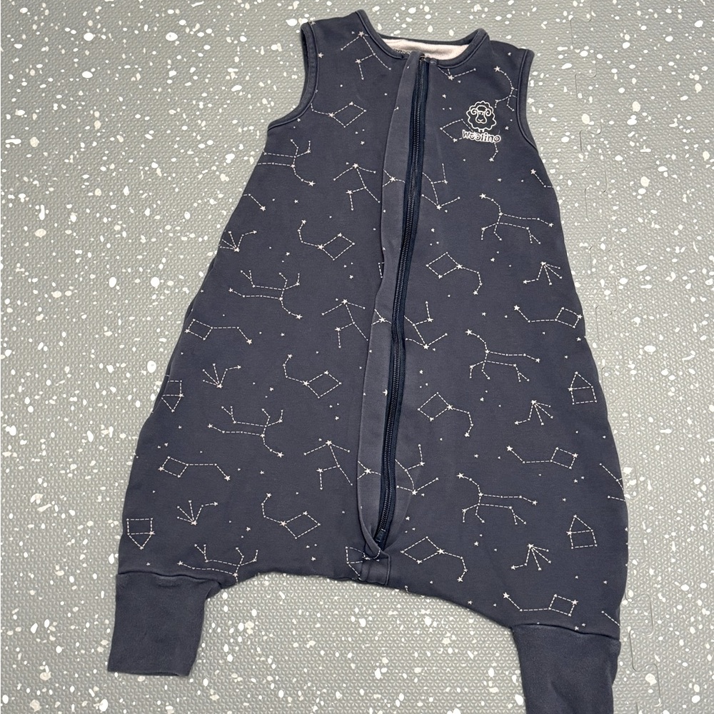 Woolino 4 season baby sleep bag with legs opening - wool and organic cotton
